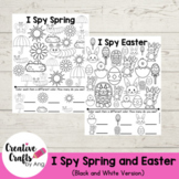 "I Spy" Spring and Easter [B&W version] - Preschool | PreK