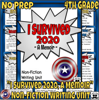 Preview of "I Survived 2020, a Memoir" Non-fiction - Writing Mini Unit 