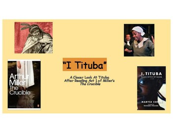 Preview of "I TITUBA" After Reading Act 1 Of The Crucible Activity