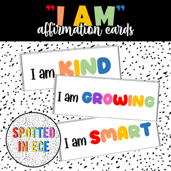 Preview of "I am" Affirmation Poster Cards | Simple Classroom Decor