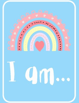 Preview of "I am" Affirmation Printables - Affirmation Station - Rainbow Themed
