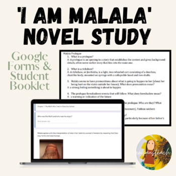 Preview of 'I am Malala' Yousafzai Study Bundle - Google Forms Quizzes & Student Booklet
