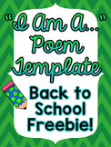 Back To School "I am..." Poem - FREEBIE