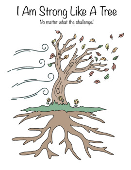 Preview of 'I am Strong Like A Tree' Worksheet