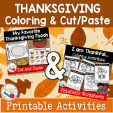 "I am Thankful" Thanksgiving Coloring and Thanksgiving Foo