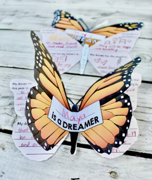 Preview of *I am a DREAMER* Butterfly Read Aloud "Dreamers" Book Craft - Hispanic Heritage