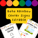 "I can" Center Signs Boho Rainbow