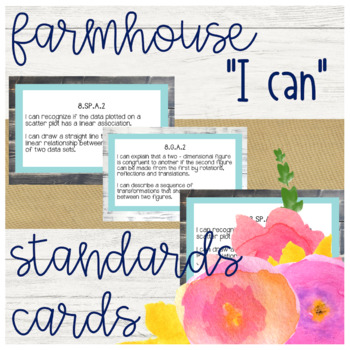 Preview of "I can" Standards Cards