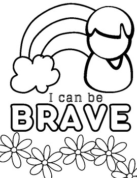 Preview of 'I can be Brave' Coloring Page