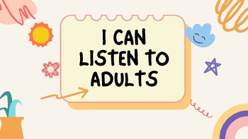 Preview of "I can listen to adults" Social Story