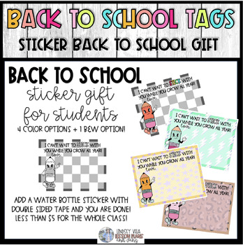 Preview of "I can't wait to STICK with you while you grow all year"  BacktoSchool Tag