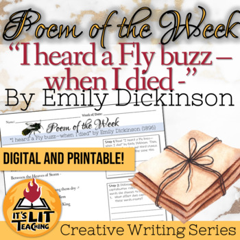 Preview of "I heard a Fly buzz -" by Emily Dickinson Poem of the Week Activity