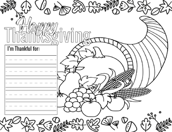 Preview of "I'm Thankful For..." Student Thanksgiving Project (English)