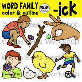 "ICK" Word Family Clip Art