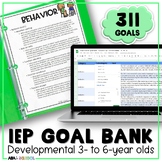  IEP Goal Bank Preschool Pre-K Special Education goals IEP Goals and Objectives
