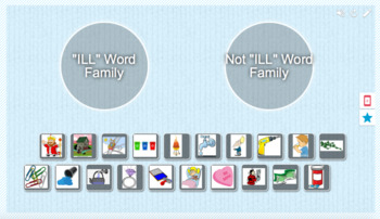Preview of "ILL" Word Family Picture Sort