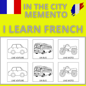 Preview of ✨IN THE CITY MEMENTO - I LEARN FRENCH - GAME FOR KIDS - MEMORY... - #1✨