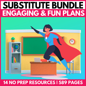 Preview of Innovative Substitute Teaching Bundle | No Prep Sub Plans