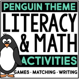 Penguin Themed Literacy and Math Centers for Second Grade BUNDLE