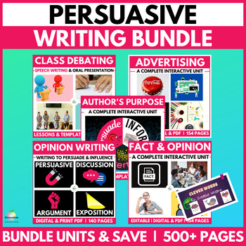 Preview of Persuasive Writing Bundle | Opinion | Debating | Advertising & Influence
