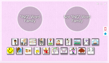 Preview of "ING" Word Family Picture Sort