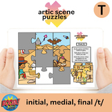 Artic Scene Puzzles: in, med, fin /t/ BOOM CARDS