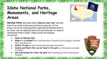 Preview of  Idaho National Parks Webquest