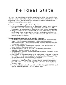 Preview of "Ideal State" Assignment