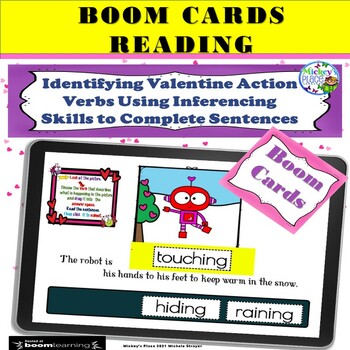 Preview of  Identifying Valentine Action Verbs Using Inferencing Skills