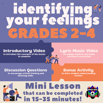 Preview of "Identifying Your Feelings" Mini Lesson for Grades 2-4