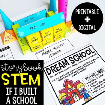 Preview of {If I Built a School} Storybook STEM - Back to School STEM Activities