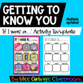 'If I was a...' Activity Template