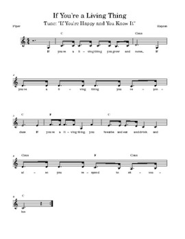 Preview of "If You're a Living Thing" Sheet Music