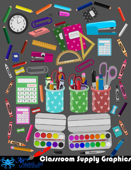 Preview of [Images] Classroom Supplies Graphics