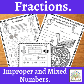 Preview of   Improper Fractions and Mixed Numbers