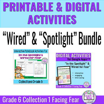 Preview of "In the Spotlight" & "Wired" Digital & Printable Activities Collections Grade 6