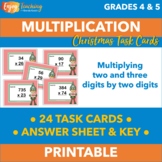 Christmas Multiplication Task Cards with 2- & 3-Digit x 2-Digit