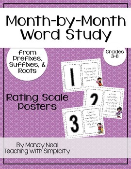 Preview of Month by Month Word Study Rating Scale