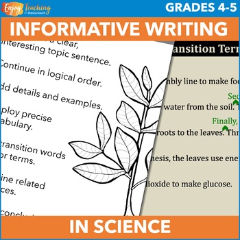 Preview of Informational Writing in Science Class – Examples & Graphic Organizers