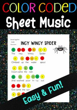 Incy Wincy Spider song sheet (SB10810) - SparkleBox
