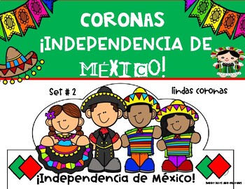 Preview of ¡Independencia de México! 16 CORONAS! Mexican Independence 16 HATS SPANISH HATS