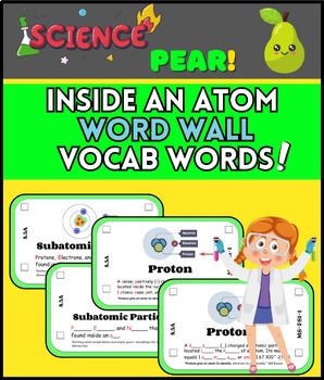 Preview of 'Inside an Atom' Smart Cards: Interactive Vocabulary Word Wall