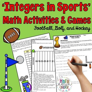 Preview of "Integers in Sports" - Math Activities and Games