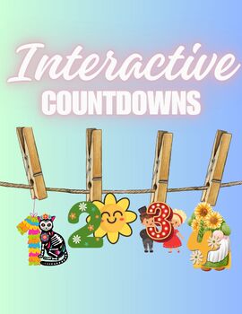 Preview of *Interactive Countdowns* |Spring Theme| Print. Laminate. Celebrate!