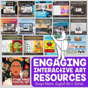 Preview of *Interactive Digital Lessons for Middle/High School Art: GROWING BUNDLE