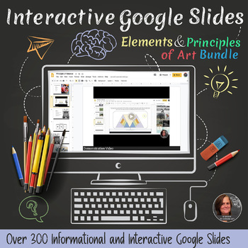 Preview of *Elements & Principles of Art: Interactive Google Slides Virtual Art Lessons