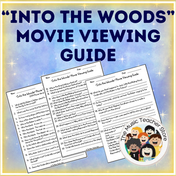 Preview of NEW!! "Into the Woods" (2014 Movie Version) Movie Guide and Answer Key