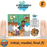 Artic Scene Puzzles: in, med, fin /f/ BOOM CARDS