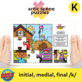 Artic Scene Puzzles: in, med, fin /k/ BOOM CARDS