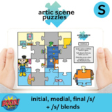 Artic Scene Puzzles: in, med, fin /s/ + blends BOOM CARDS